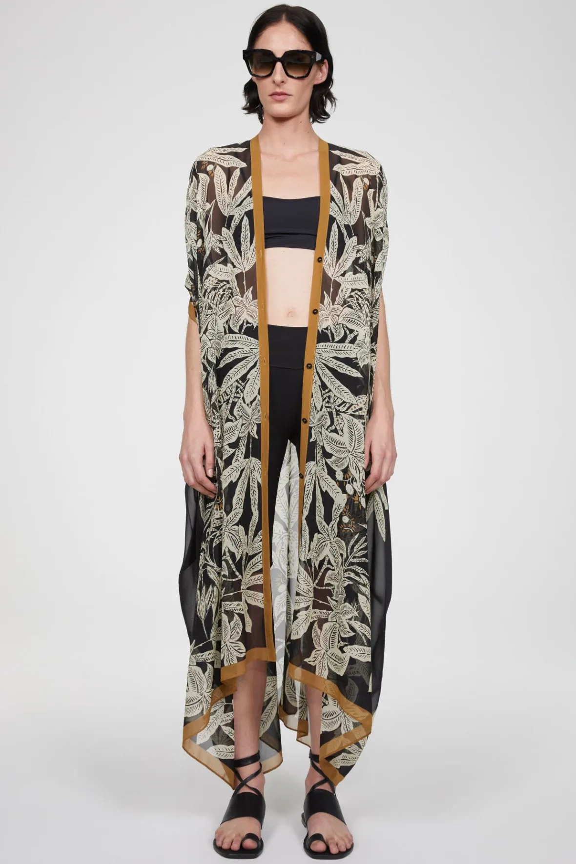 Fashion Agave Jungle Print Caftan Women Dresses & Caftans