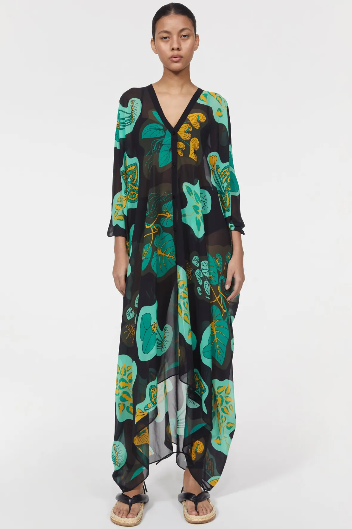 New Agave Leaf Caftan Women Dresses & Caftans