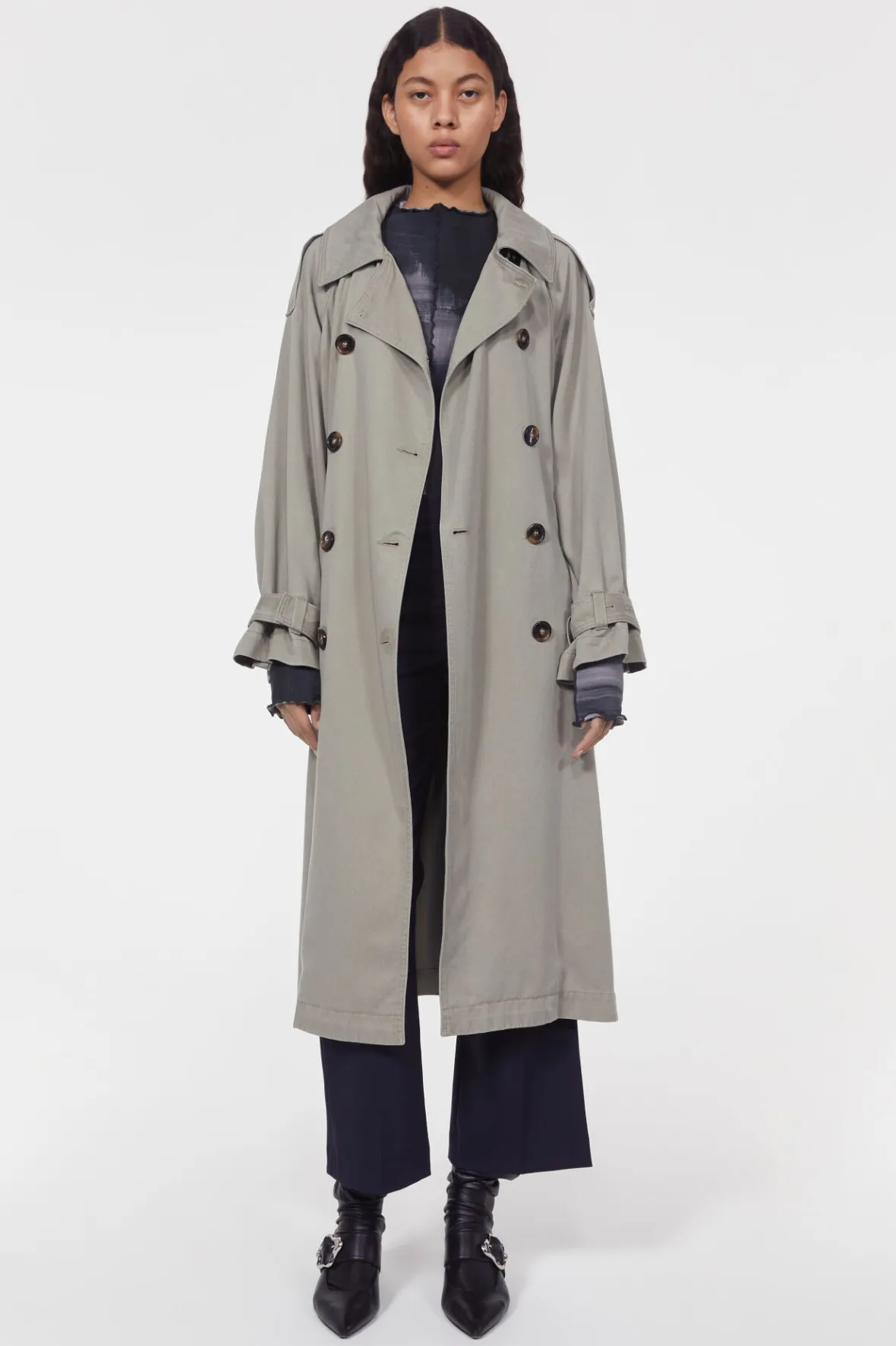 Store Lois Drape Trench Coat Women Outerwear