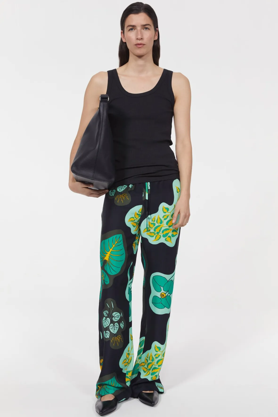 Shop Lunara Leaf Pants Women Trousers